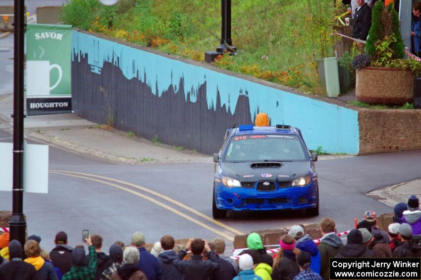 Zach Whitebread / Cameron Carr Subaru WRX STi on SS15, Lakeshore Drive.