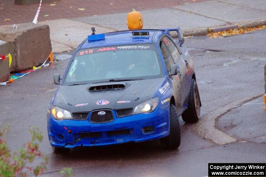 Zach Whitebread / Cameron Carr Subaru WRX STi on SS15, Lakeshore Drive.