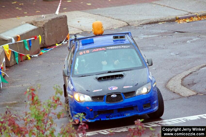 Zach Whitebread / Cameron Carr Subaru WRX STi on SS15, Lakeshore Drive.