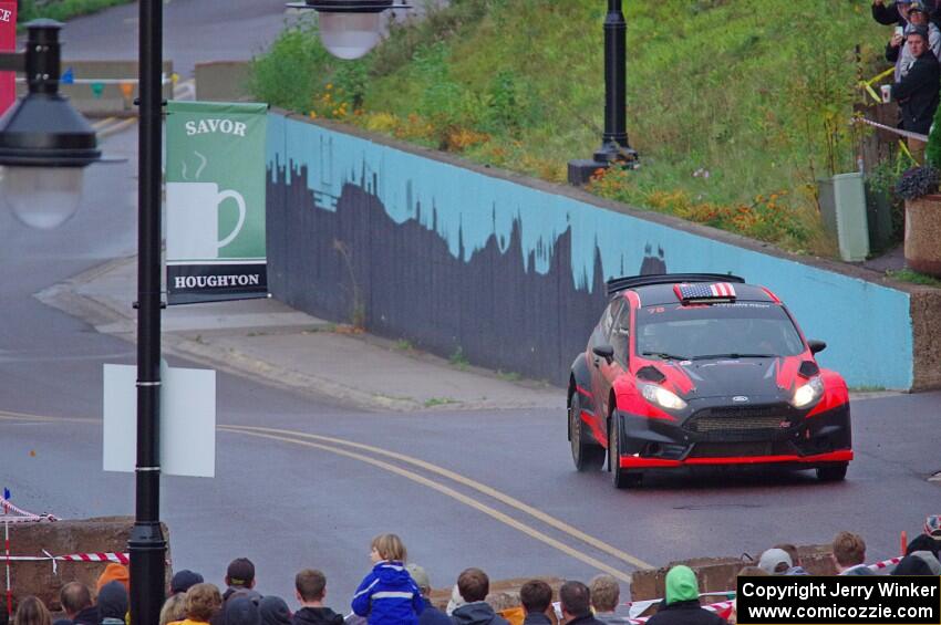 Dave Wallingford / Leanne Junnila Ford Fiesta on SS15, Lakeshore Drive.