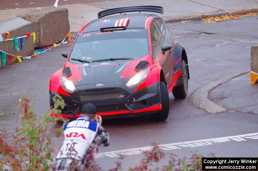 Dave Wallingford / Leanne Junnila Ford Fiesta on SS15, Lakeshore Drive.