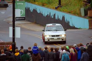 Pete Rizzo / Rebecca Ruston Mitsubishi Galant VR-4 on SS15, Lakeshore Drive.