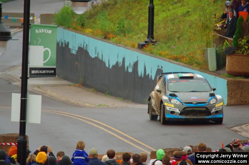 Barry McKenna / Andrew Hayes Ford Fiesta on SS15, Lakeshore Drive.