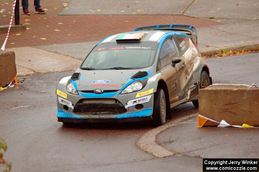 Barry McKenna / Andrew Hayes Ford Fiesta on SS15, Lakeshore Drive.