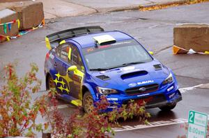 Oliver Solberg / Aaron Johnston Subaru WRX STi on SS15, Lakeshore Drive.