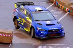 Oliver Solberg / Aaron Johnston Subaru WRX STi on SS15, Lakeshore Drive.