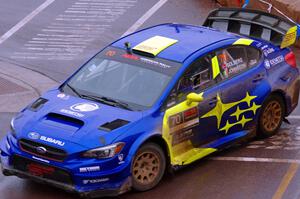 Oliver Solberg / Aaron Johnston Subaru WRX STi on SS15, Lakeshore Drive.