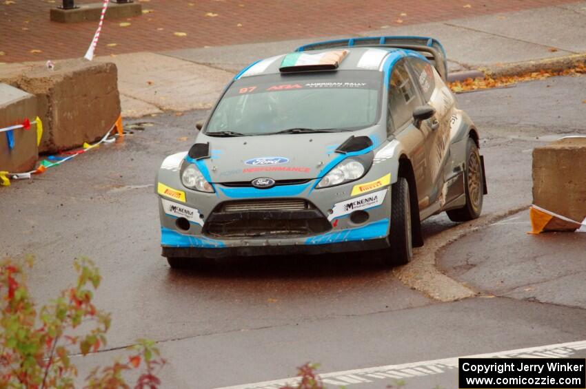 Barry McKenna / Andrew Hayes Ford Fiesta on SS15, Lakeshore Drive.