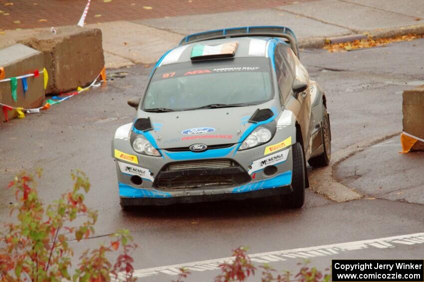 Barry McKenna / Andrew Hayes Ford Fiesta on SS15, Lakeshore Drive.