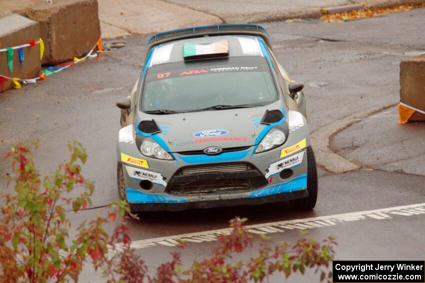 Barry McKenna / Andrew Hayes Ford Fiesta on SS15, Lakeshore Drive.