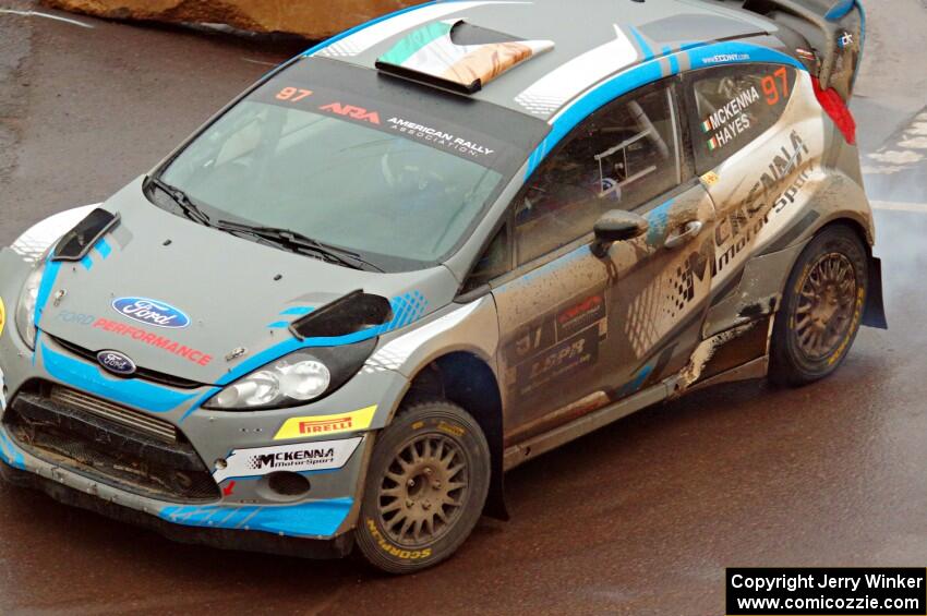 Barry McKenna / Andrew Hayes Ford Fiesta on SS15, Lakeshore Drive.