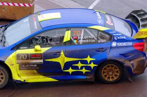 Oliver Solberg / Aaron Johnston Subaru WRX STi on SS15, Lakeshore Drive.