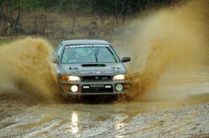 Jordan Locher / Tom Addison Subaru Impreza 2.5RS on SS1, J5 North I.