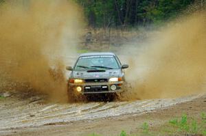 Jordan Locher / Tom Addison Subaru Impreza 2.5RS on SS1, J5 North I.