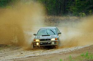 Jordan Locher / Tom Addison Subaru Impreza 2.5RS on SS1, J5 North I.