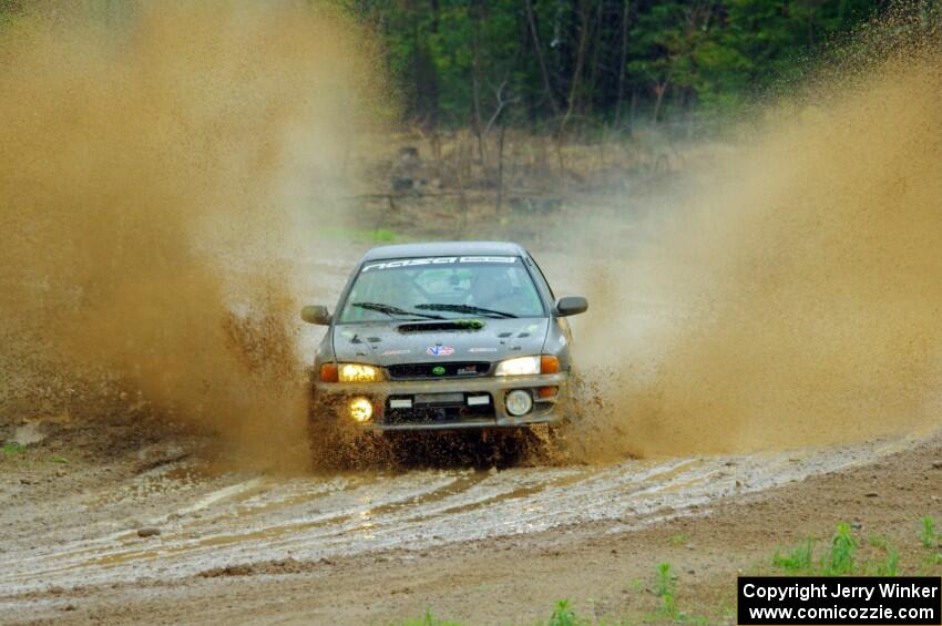 Jordan Locher / Tom Addison Subaru Impreza 2.5RS on SS1, J5 North I.