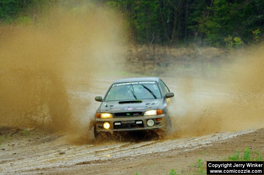 Jordan Locher / Tom Addison Subaru Impreza 2.5RS on SS1, J5 North I.