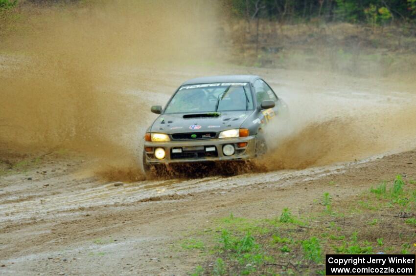 Jordan Locher / Tom Addison Subaru Impreza 2.5RS on SS1, J5 North I.