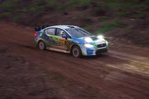 Rob Sanders / Dan Downey Subaru WRX STi on SS8, J5 South II.