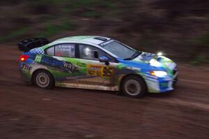 Rob Sanders / Dan Downey Subaru WRX STi on SS8, J5 South II.