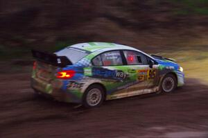 Rob Sanders / Dan Downey Subaru WRX STi on SS8, J5 South II.