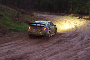 Rob Sanders / Dan Downey Subaru WRX STi on SS8, J5 South II.