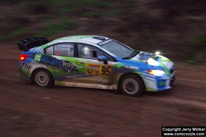 Rob Sanders / Dan Downey Subaru WRX STi on SS8, J5 South II.