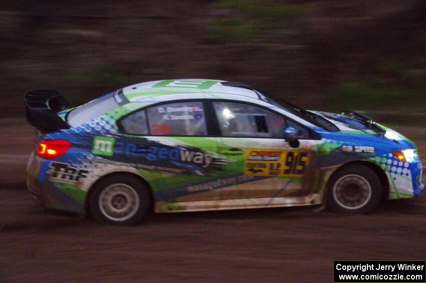 Rob Sanders / Dan Downey Subaru WRX STi on SS8, J5 South II.
