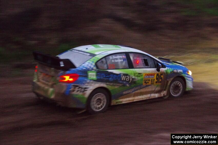 Rob Sanders / Dan Downey Subaru WRX STi on SS8, J5 South II.