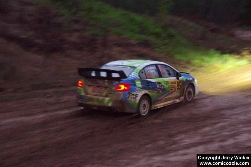 Rob Sanders / Dan Downey Subaru WRX STi on SS8, J5 South II.