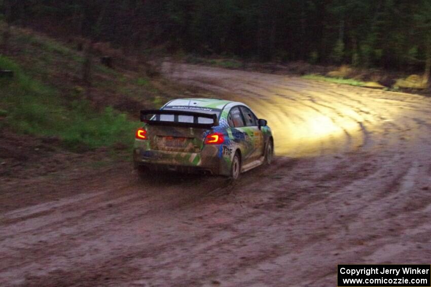 Rob Sanders / Dan Downey Subaru WRX STi on SS8, J5 South II.