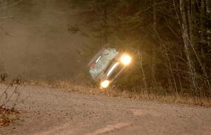 Jordan Locher / Tom Addison Subaru Impreza 2.5RS rolls on SS1.