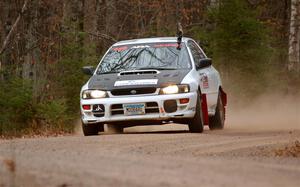Aidan Hicks / John Hicks Subaru Impreza Wagon on SS1.