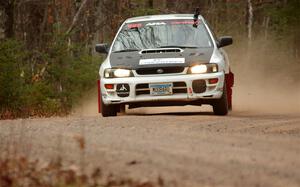 Aidan Hicks / John Hicks Subaru Impreza Wagon on SS1.