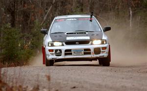 Aidan Hicks / John Hicks Subaru Impreza Wagon on SS1.