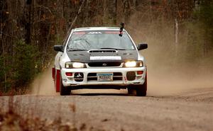 Aidan Hicks / John Hicks Subaru Impreza Wagon on SS1.