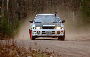 Aidan Hicks / John Hicks Subaru Impreza Wagon on SS1.