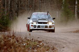 Aidan Hicks / John Hicks Subaru Impreza Wagon on SS1.