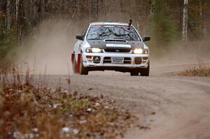 Aidan Hicks / John Hicks Subaru Impreza Wagon on SS1.
