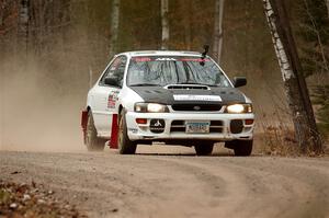 Aidan Hicks / John Hicks Subaru Impreza Wagon on SS1.