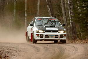 Aidan Hicks / John Hicks Subaru Impreza Wagon on SS1.