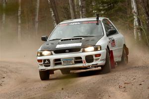 Aidan Hicks / John Hicks Subaru Impreza Wagon on SS1.