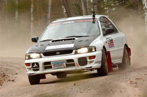 Aidan Hicks / John Hicks Subaru Impreza Wagon on SS1.