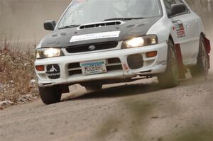 Aidan Hicks / John Hicks Subaru Impreza Wagon on SS1.