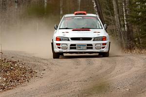 Richard Donovan / Greg Donovan Subaru Impreza on SS1.