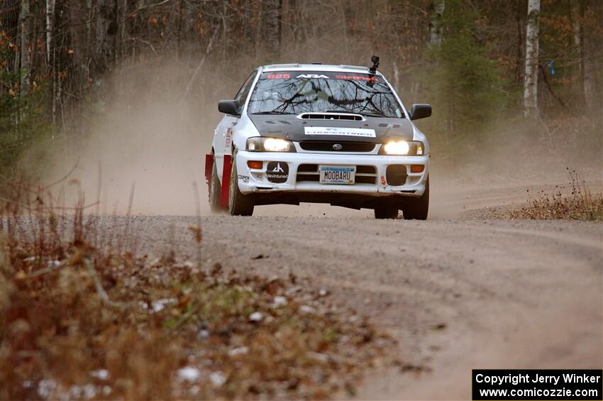 Aidan Hicks / John Hicks Subaru Impreza Wagon on SS1.
