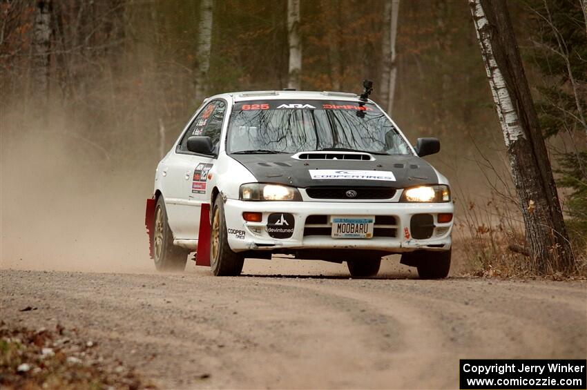 Aidan Hicks / John Hicks Subaru Impreza Wagon on SS1.