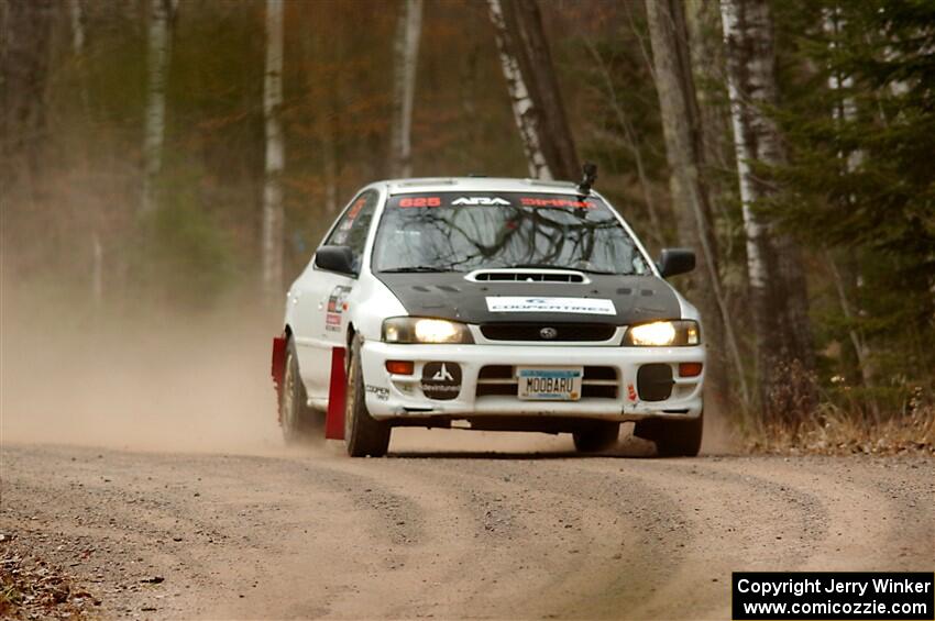 Aidan Hicks / John Hicks Subaru Impreza Wagon on SS1.