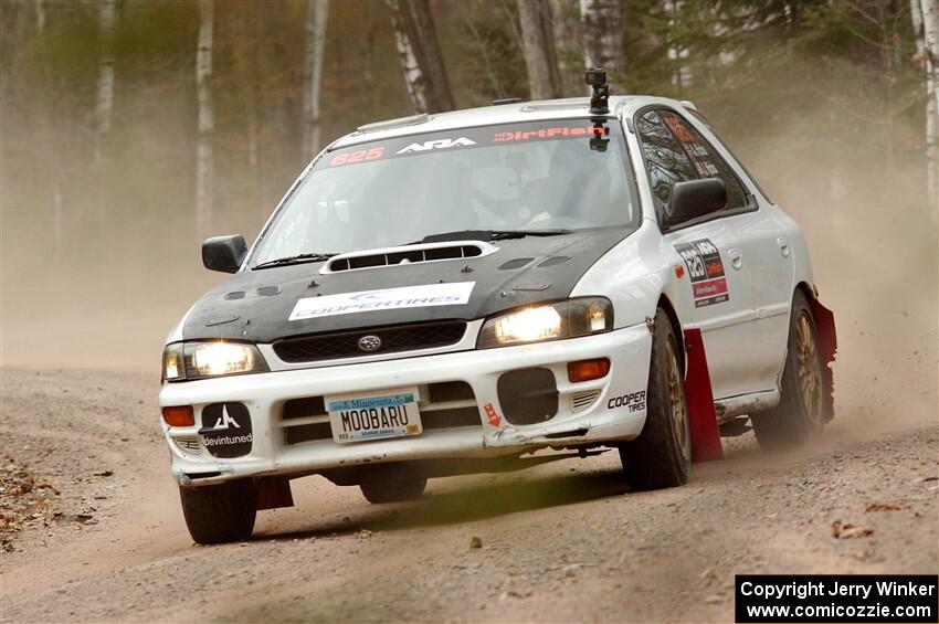 Aidan Hicks / John Hicks Subaru Impreza Wagon on SS1.