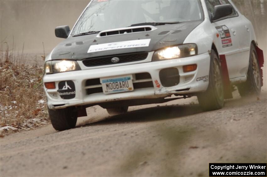 Aidan Hicks / John Hicks Subaru Impreza Wagon on SS1.